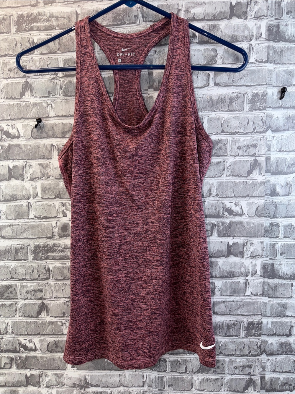 Nike Women's Heathered Maroon‎ Racerback Dri-FIT Tank